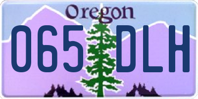 OR license plate 065DLH