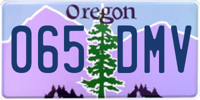 OR license plate 065DMV