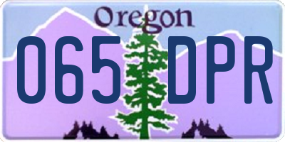 OR license plate 065DPR