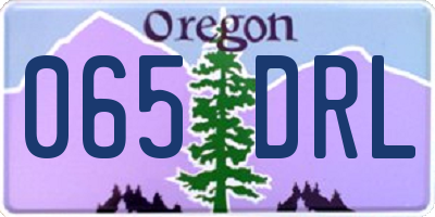 OR license plate 065DRL