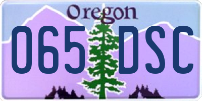 OR license plate 065DSC