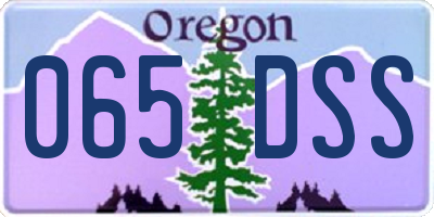 OR license plate 065DSS