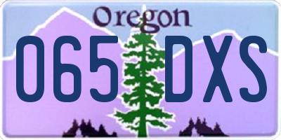 OR license plate 065DXS
