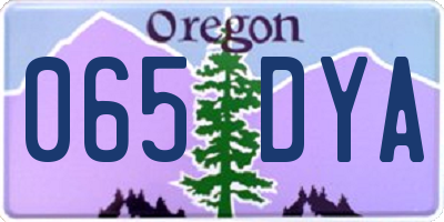 OR license plate 065DYA