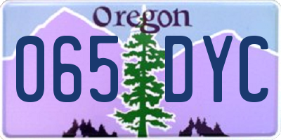 OR license plate 065DYC