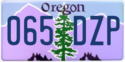 OR license plate 065DZP