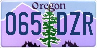OR license plate 065DZR