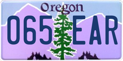 OR license plate 065EAR