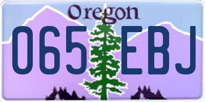 OR license plate 065EBJ