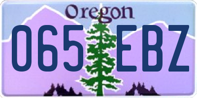 OR license plate 065EBZ