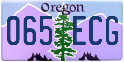 OR license plate 065ECG