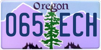 OR license plate 065ECH
