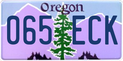 OR license plate 065ECK