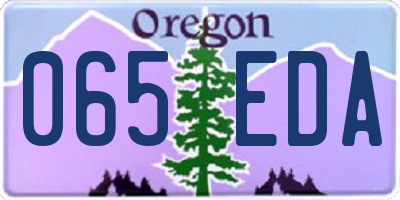 OR license plate 065EDA
