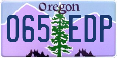 OR license plate 065EDP
