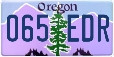 OR license plate 065EDR