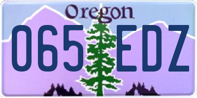 OR license plate 065EDZ