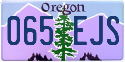 OR license plate 065EJS