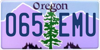 OR license plate 065EMU