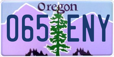 OR license plate 065ENY