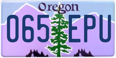 OR license plate 065EPU