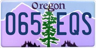 OR license plate 065EQS