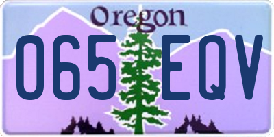 OR license plate 065EQV