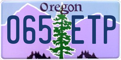 OR license plate 065ETP