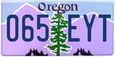 OR license plate 065EYT