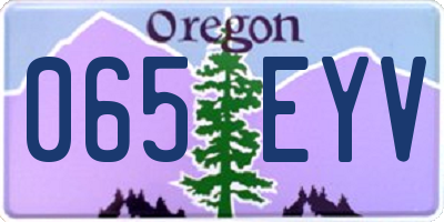 OR license plate 065EYV