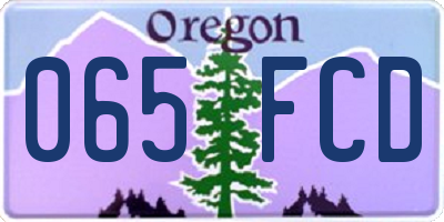 OR license plate 065FCD