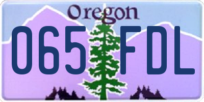 OR license plate 065FDL