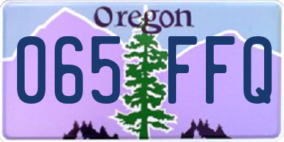 OR license plate 065FFQ
