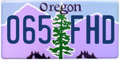 OR license plate 065FHD