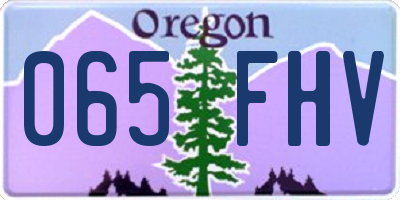 OR license plate 065FHV