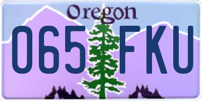 OR license plate 065FKU