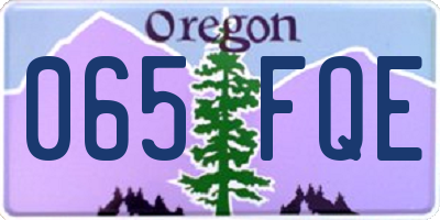OR license plate 065FQE