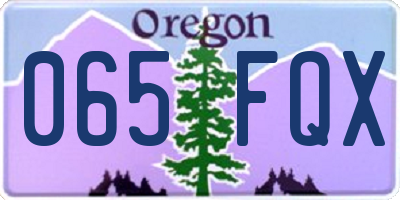 OR license plate 065FQX