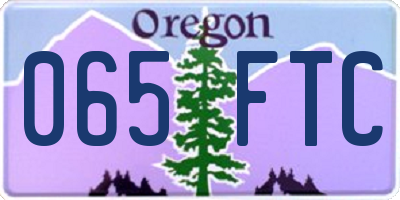 OR license plate 065FTC