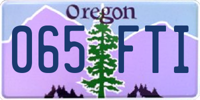 OR license plate 065FTI
