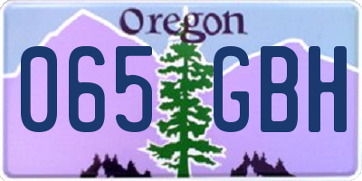 OR license plate 065GBH