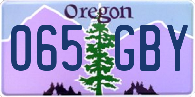 OR license plate 065GBY