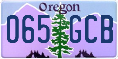 OR license plate 065GCB