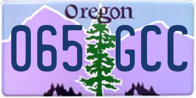 OR license plate 065GCC