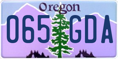 OR license plate 065GDA