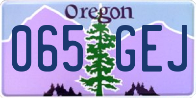 OR license plate 065GEJ