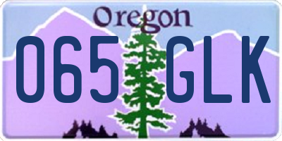 OR license plate 065GLK