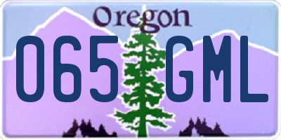 OR license plate 065GML