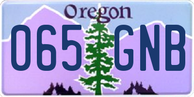 OR license plate 065GNB