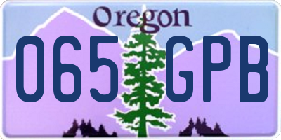 OR license plate 065GPB